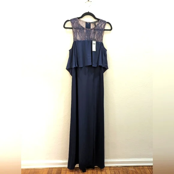 BCBGMaxAzria | Dresses | Bcbgmaxazria Maxi Dress Navy Size 8 | Poshmark